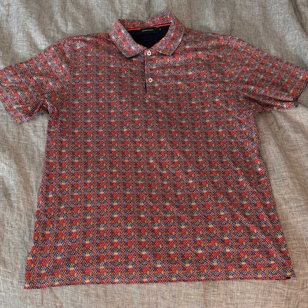 Bugatchi Multicolor Geometric Polo Shirt